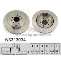 N3313034 NIPPARTS Гальмівний диск