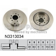 N3313034 NIPPARTS Гальмівний диск