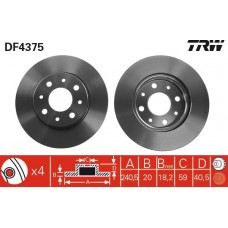 DF4375 TRW Гальмівний диск
