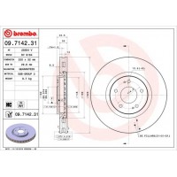 09.7142.31 BREMBO Гальмівний диск