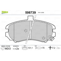 598739 VALEO Комплект гальмівних колодок дисковий гальм