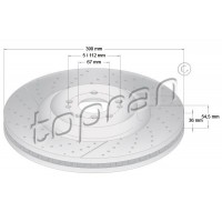 409 322 TOPRAN Гальмівний диск
