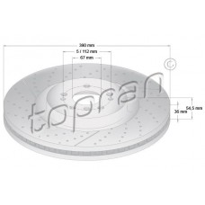 409 322 TOPRAN Гальмівний диск