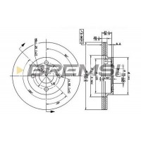CD7149V BREMSI Гальмівний диск