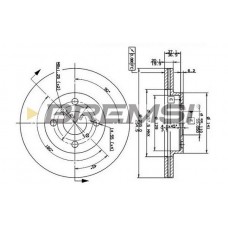 CD7149V BREMSI Гальмівний диск