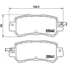 P 49 047 BREMBO Комплект гальмівних колодок дисковий гальм