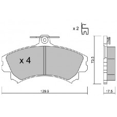 BPMI-1003 AISIN Комплект гальмівних колодок дисковий гальм