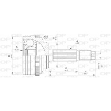 CVJ5617.10 OPEN PARTS Шарнирный комплект, Привідний вал