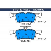 B1.G120-1600.2 GALFER Комплект гальмівних колодок дисковий гальм