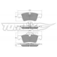 TX 14-58 TOMEX Brakes Комплект гальмівних колодок дисковий гальм