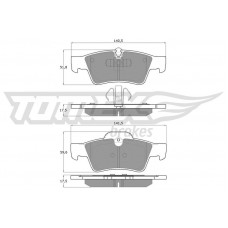 TX 14-58 TOMEX Brakes Комплект гальмівних колодок дисковий гальм