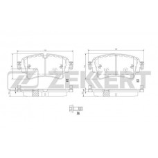 BS-1362 ZEKKERT Комплект гальмівних колодок дисковий гальм