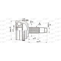 CVJ5214.10 OPEN PARTS Шарнирный комплект, Привідний вал