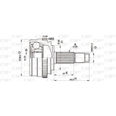 CVJ5214.10 OPEN PARTS Шарнирный комплект, Привідний вал