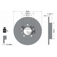 BDS1313 BENDIX Braking Гальмівний диск