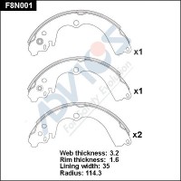 F8N001 ADVICS Комплект гальмівних колодок