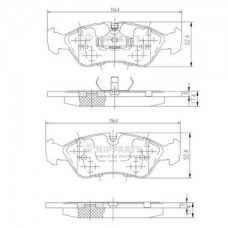 J3600900 NIPPARTS Комплект гальмівних колодок дисковий гальм
