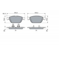 0 986 494 988 BOSCH Комплект гальмівних колодок дисковий гальм