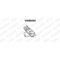 VW80494 VENEPORTE Глушник вихлопних газів кінцевий