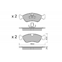BPOP-1016 AISIN КомплеК т гальмівних колодок, дискове гальмо