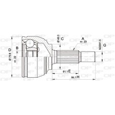 CVJ5521.10 OPEN PARTS Шарнирный комплект, Привідний вал