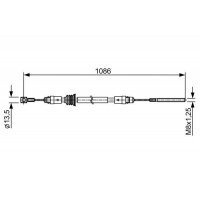 1 987 482 547 BOSCH Тросик, cтояночный тормоз
