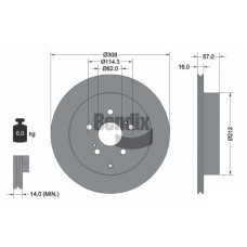 BDS1770 BENDIX Braking Гальмівний диск