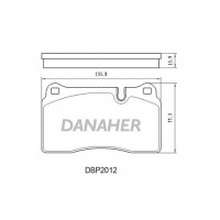 DBP2012 DANAHER Комплект гальмівних колодок дисковий гальм