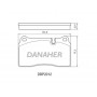 DBP2012 DANAHER Комплект гальмівних колодок дисковий гальм