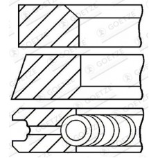 08-439107-00 GOETZE ENGINE Комплект поршневих кілець