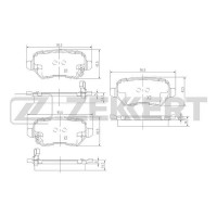 BS-1761 ZEKKERT Комплект гальмівних колодок дисковий гальм