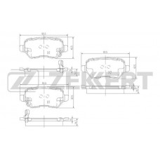 BS-1761 ZEKKERT Комплект гальмівних колодок дисковий гальм