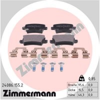 24086.155.2 ZIMMERMANN КомплеК т гальмівних колодок, дискове гальмо