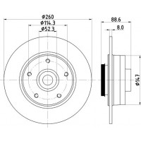 8DD 355 126-481 HELLA PAGID Гальмівний диск
