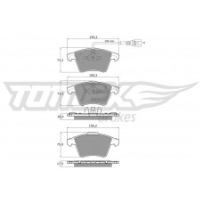 TX 13-931 TOMEX Brakes Комплект гальмівних колодок дисковий гальм
