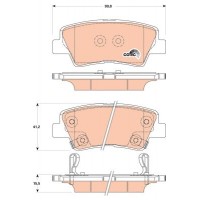 GDB3494 TRW Комплект гальмівних колодок дисковий гальм