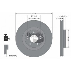 BDS1547HC BENDIX Braking Гальмівний диск