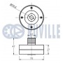 540512 RUVILLE Паразитный / ведущий ролик, поликлиновой ремень