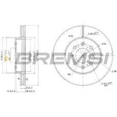 CD7510V BREMSI Гальмівний диск