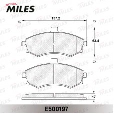 E500197 MILES Комплект гальмівних колодок дисковий гальм