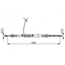1 987 477 180 BOSCH Тросик, cтояночный тормоз