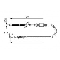 1 987 482 110 BOSCH Тросик, cтояночный тормоз