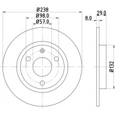 8DD 355 101-451 HELLA Гальмівний диск