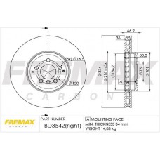 BD-3542 FREMAX Гальмівний диск