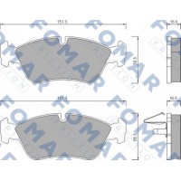 FO 672581 FOMAR Friction Комплект гальмівних колодок дисковий гальм
