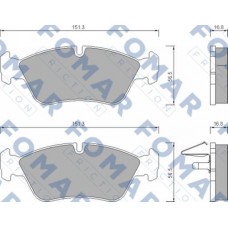 FO 672581 FOMAR Friction Комплект гальмівних колодок дисковий гальм