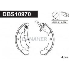 DBS10970 DANAHER Комплект гальмівних колодок