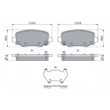 0 986 424 961 BOSCH КомплеК т гальмівних колодок, дискове гальмо