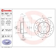 08.7627.1X BREMBO Гальмівний диск