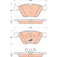 GDB1810 TRW Комплект гальмівних колодок дисковий гальм